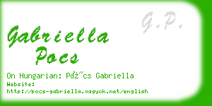 gabriella pocs business card